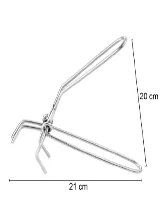 Oc9 Stainless Steel Utility Pakkad/Utility Tong & Potato Masher/Pav Bhaji Masher Kitchen Tool Set (Design 7) - Image 2